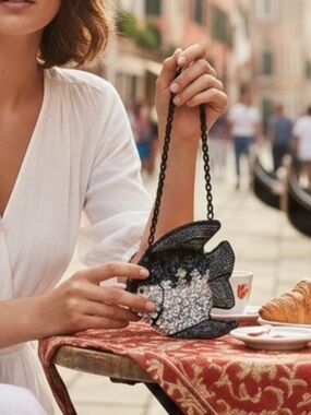 Purse Satin Beaded Fish Wristlet Wee Tiny Thing💄#bagoftheday #fire #IYKYK